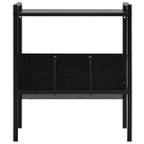 Vidaxl boekenkast met 2 schappen 52x28x59 cm bewerkt hout zwart