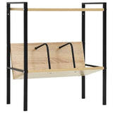 Vidaxl boekenkast 2 schappen 52x28x59 cm bewerkt hout zwart en eiken