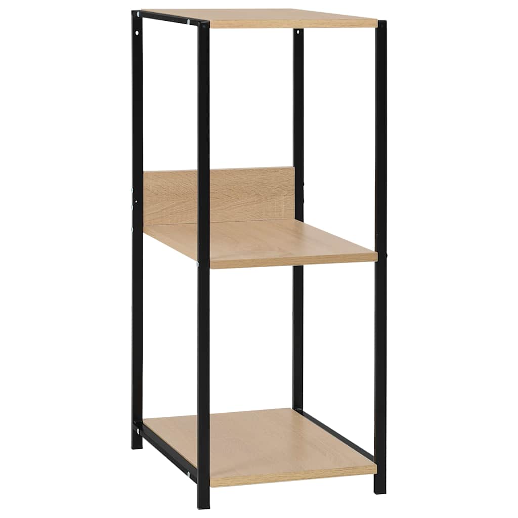Vidaxl boekenkast 33,5x39,6x79,7 cm bewerkt hout zwart en eikenkleurig