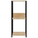 Vidaxl boekenkast 33,5x39,6x79,7 cm bewerkt hout zwart en eikenkleurig