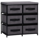 Vidaxl opbergkast met 6 lades 55x29x55 cm staal grijs