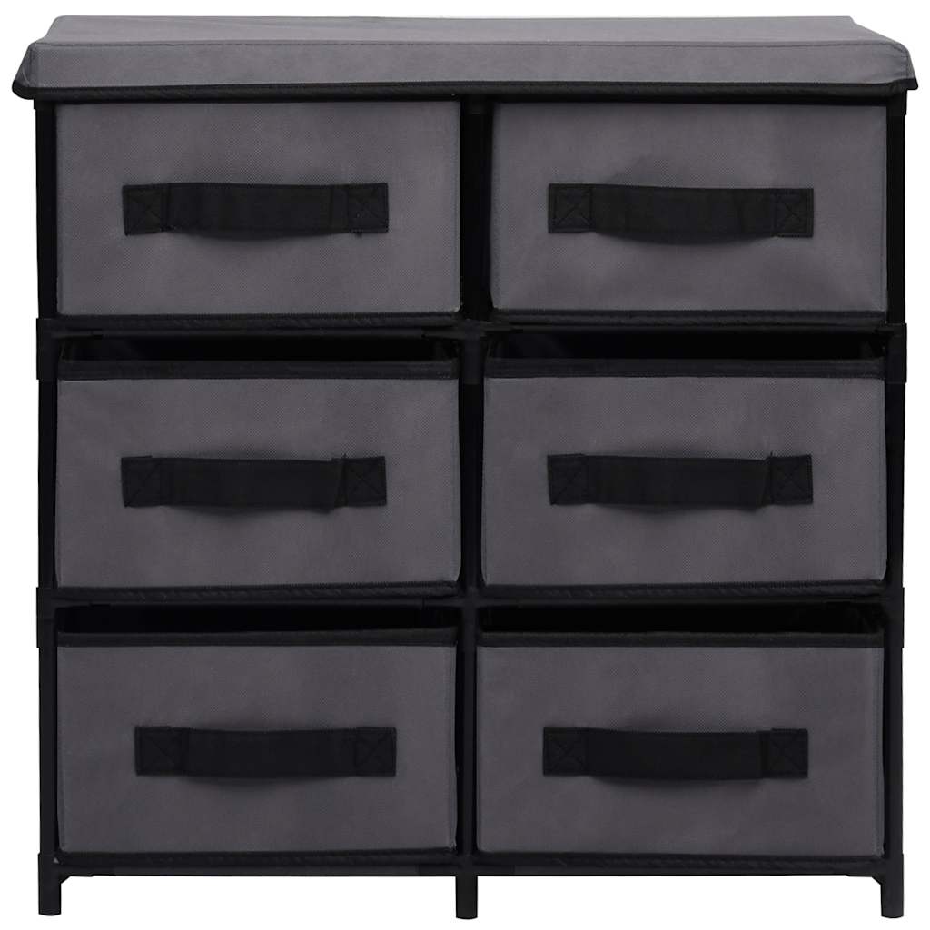 Vidaxl opbergkast met 6 lades 55x29x55 cm staal grijs