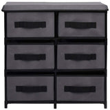 Vidaxl opbergkast met 6 lades 55x29x55 cm staal grijs