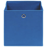 Vidaxl opbergboxen 10 st 32x32x32 cm stof blauw