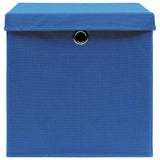VIDAXL -Speicherboxen mit Deckel 10 PCs 32x32x32 cm Stoff blau