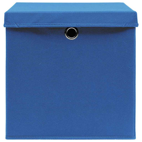 VIDAXL -Speicherboxen mit Deckel 10 PCs 32x32x32 cm Stoff blau
