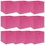 Vidaxl Storage Boxes 10 PCS 32x32x32 cm stoff rosa