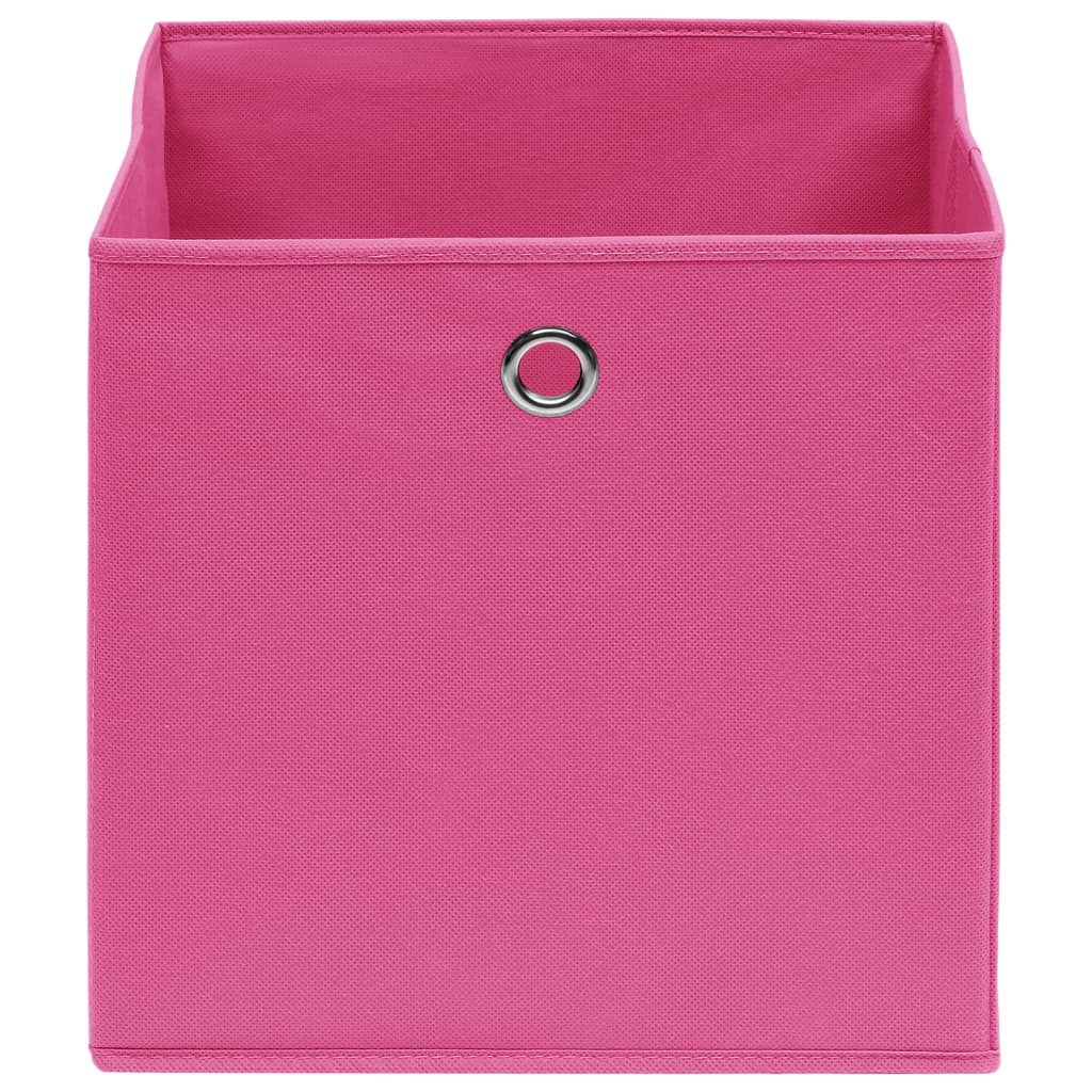 Vidaxl Storage Boxes 10 PCS 32x32x32 cm stoff rosa