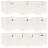 VIDAXL -Speicherboxen 10 PCs 32x32x32 cm Stoff weiß
