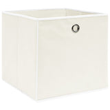 VIDAXL -Speicherboxen 10 PCs 32x32x32 cm Stoff weiß