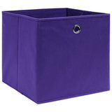 Cajas de almacenamiento de Vidaxl 4 PCS 32x32x32 CM Fabric Purple