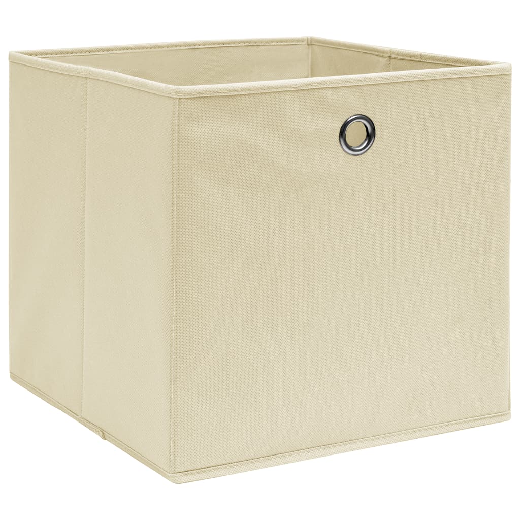 VIDAXL -Speicherboxen 4 PCs 32x32x32 cm Stoffcreme -gelöscht