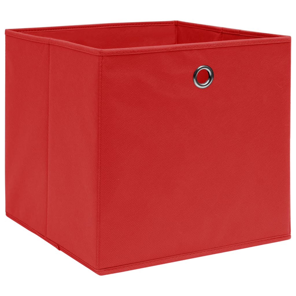 Scatole di archiviazione Vidaxl 4 PC 32x32x32 CM tessuto rosso