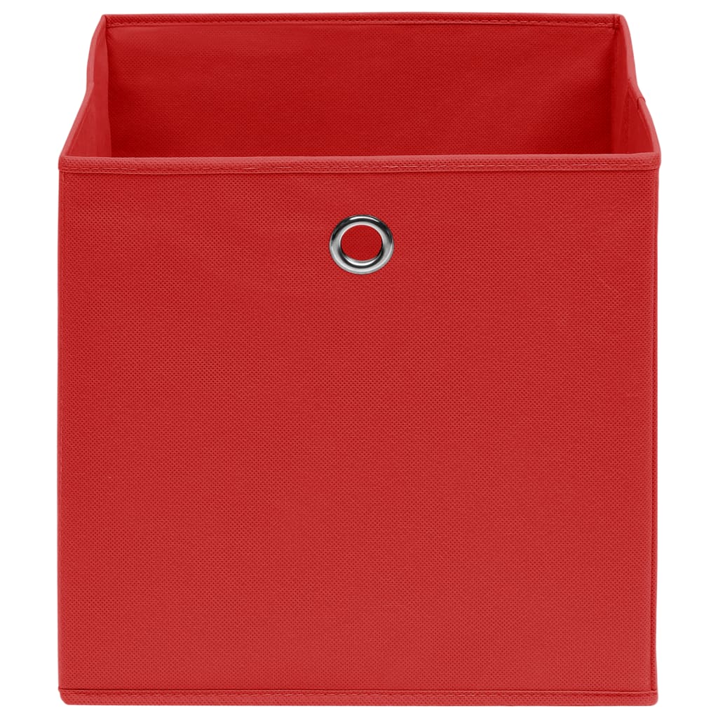 Scatole di archiviazione Vidaxl 4 PC 32x32x32 CM tessuto rosso