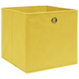 VIDAXL -Speicherboxen 4 PCs 32x32x32 cm Stoff gelb