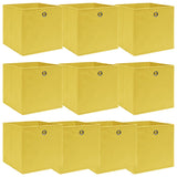 Vidaxl Storage boxes 10 pcs 32x32x32 cm fabric yellow