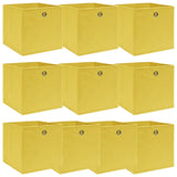 Vidaxl Opbergboxen 10 ST 32x32x32 cm Stof Geel
