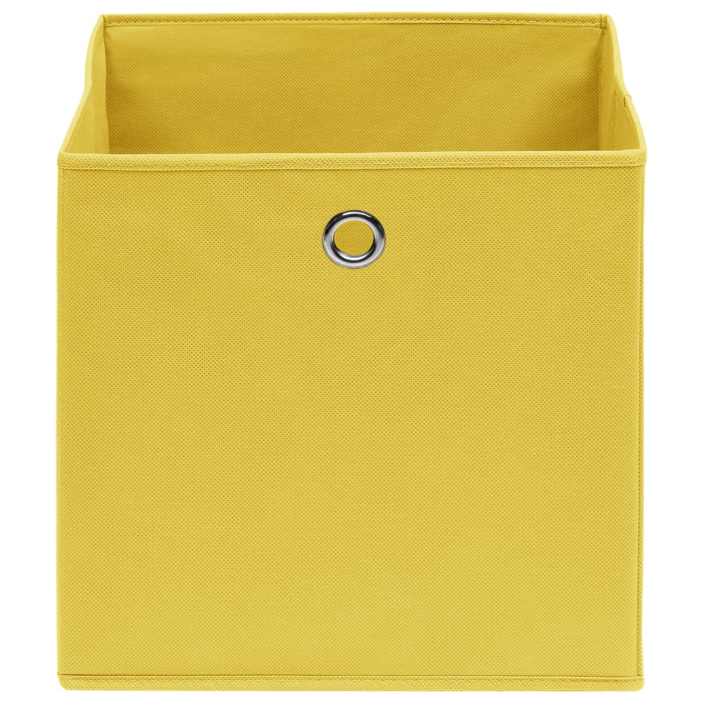 Vidaxl Opbergboxen 10 ST 32x32x32 cm Stof Geel