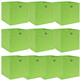 Cajas de almacenamiento de Vidaxl 10 PCS 32X32X32 CM Fabric Green