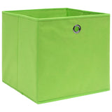 Cajas de almacenamiento de Vidaxl 10 PCS 32X32X32 CM Fabric Green