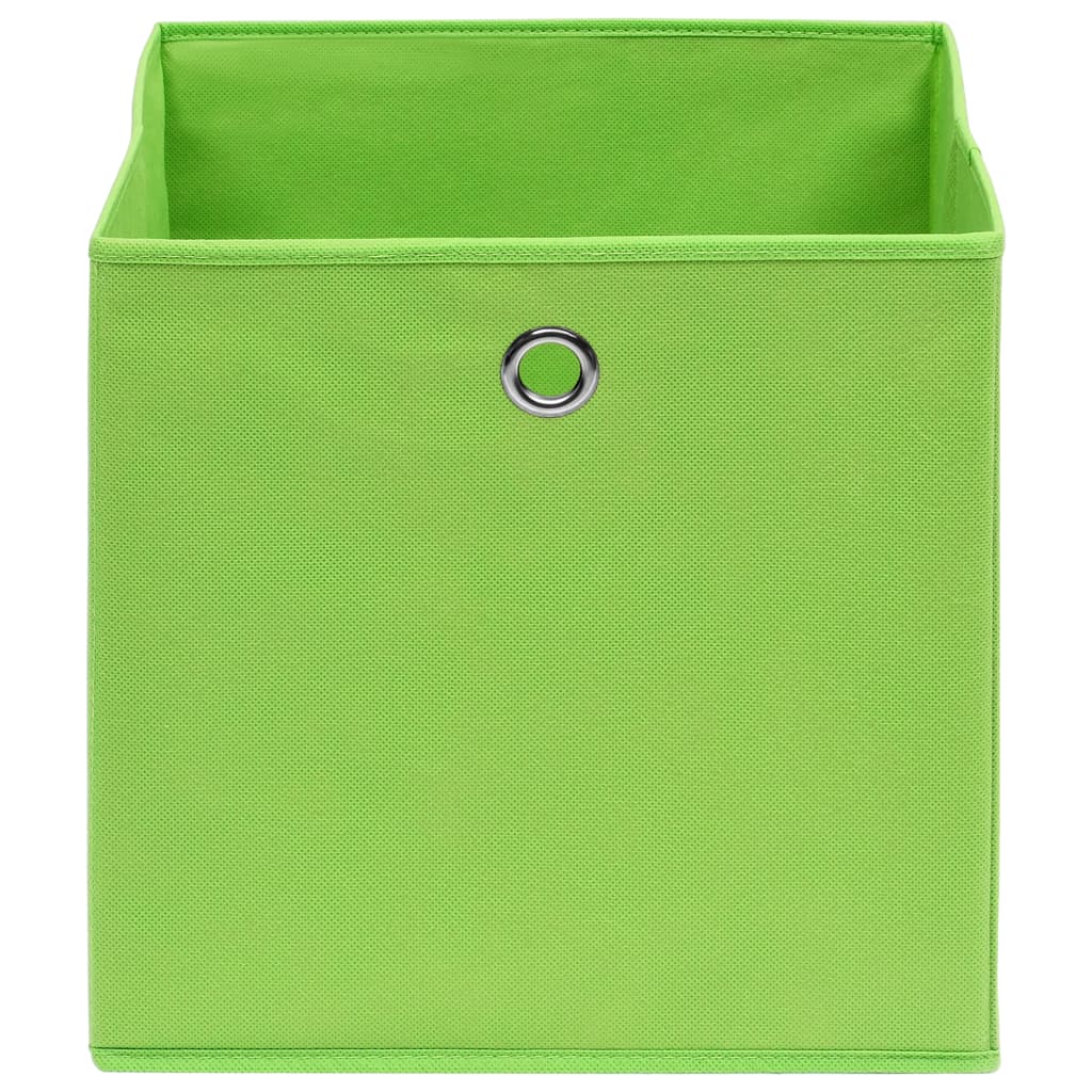 Cajas de almacenamiento de Vidaxl 10 PCS 32X32X32 CM Fabric Green