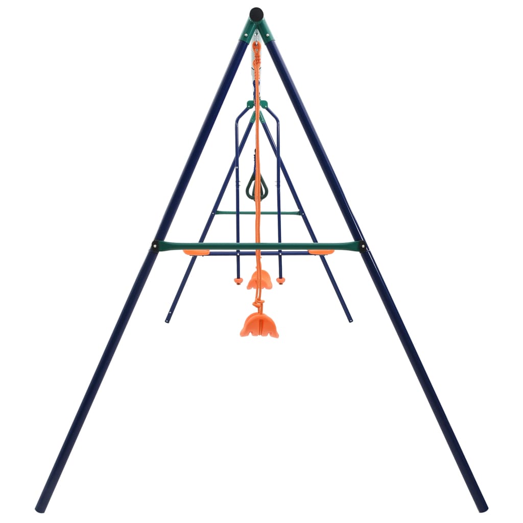 Vidaxl Swing set med gymnastikringar och 4 säten stål