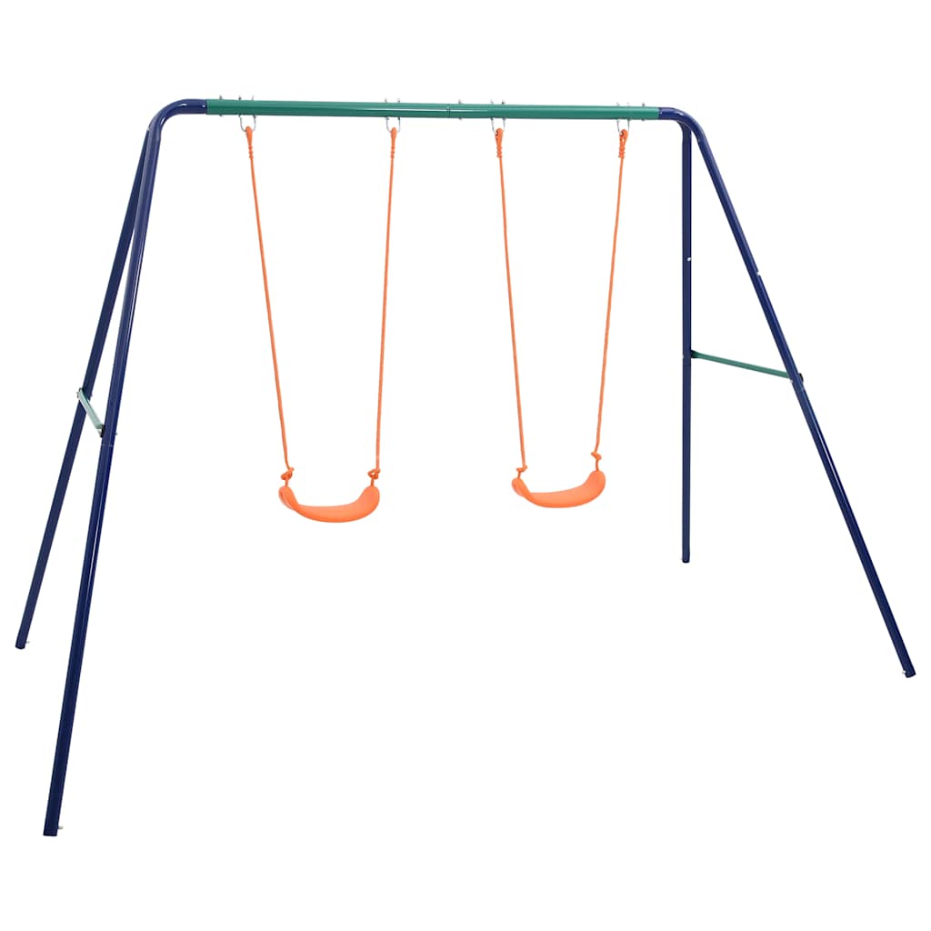 VidaXL swings set with 2 seats of steel