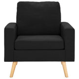 Vidaxl fauteuil stof zwart