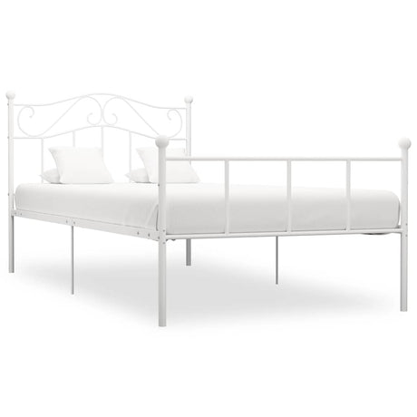 Vidaxl bedframe metaal wit 90x200 cm