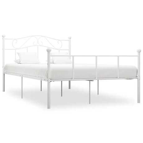 Vidaxl bedframe metaal wit 160x200 cm