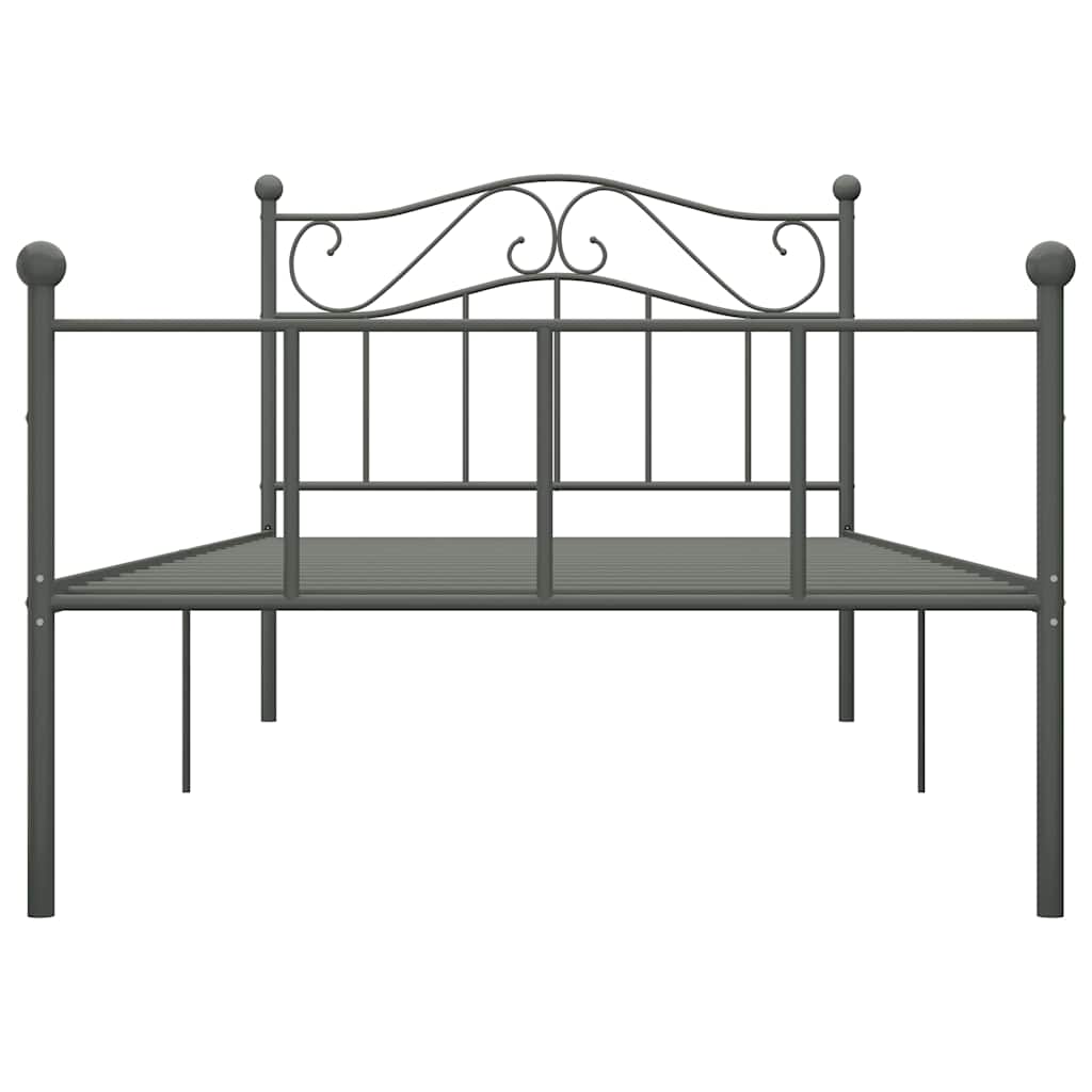 Vidaxl bedframe metaal grijs 100x200 cm
