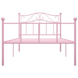 Vidaxl bedframe metaal roze 90x200 cm