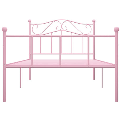 Vidaxl bedframe metaal roze 90x200 cm