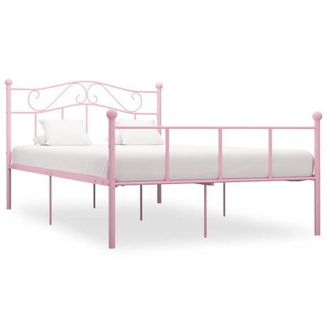 Vidaxl bedframe metaal roze 160x200 cm