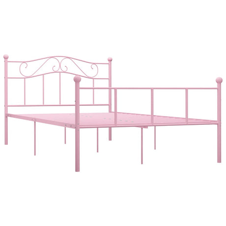 Vidaxl bedframe metaal roze 160x200 cm