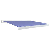 Vidaxl Luifel motorizado 400x300 cm azul y blanco