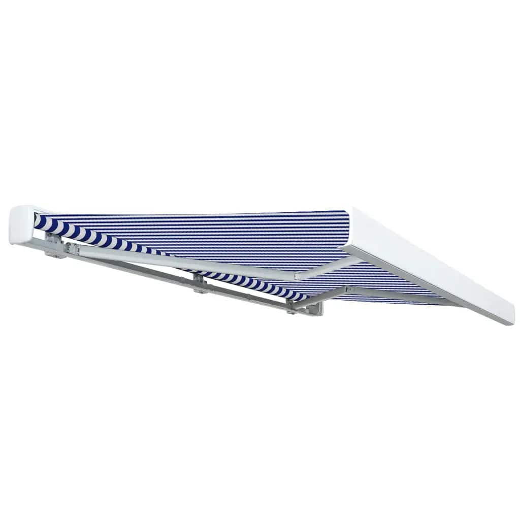 Vidaxl Luifel motorisiert 400 x 300 cm blau und weiß