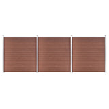 Vidaxl -Zaun 526x186 cm HKC Brown