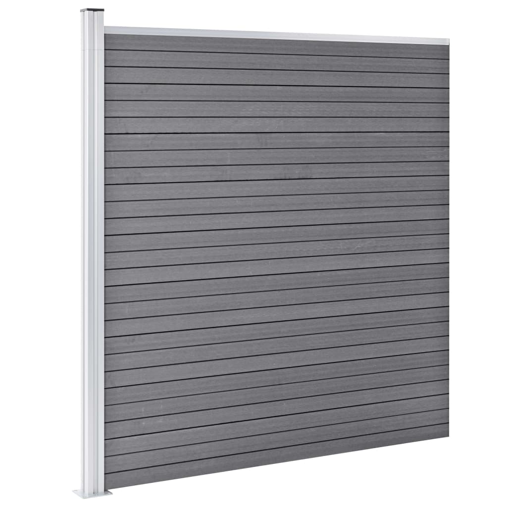 Vidaxl Fence 526x186 cm HKC Gray