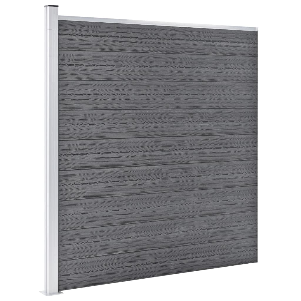 Vidaxl Fence 699x186 cm HKC Gray