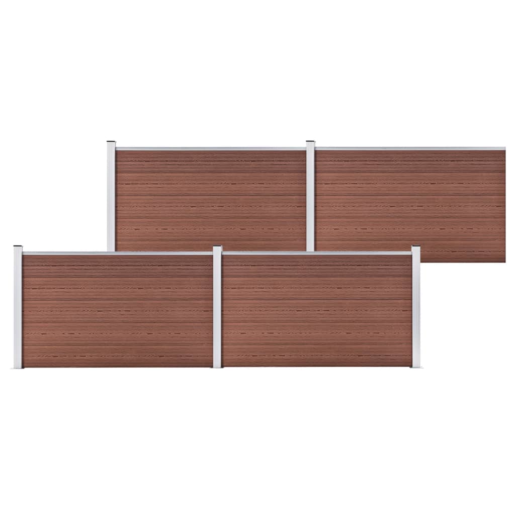 Vidaxl -Zaun 699x106 cm HKC Brown