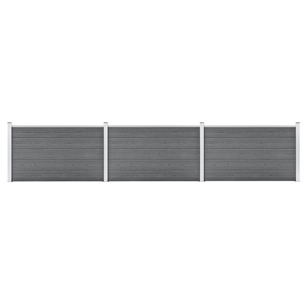 Vidaxl Fence 526x106 cm HKC Gray