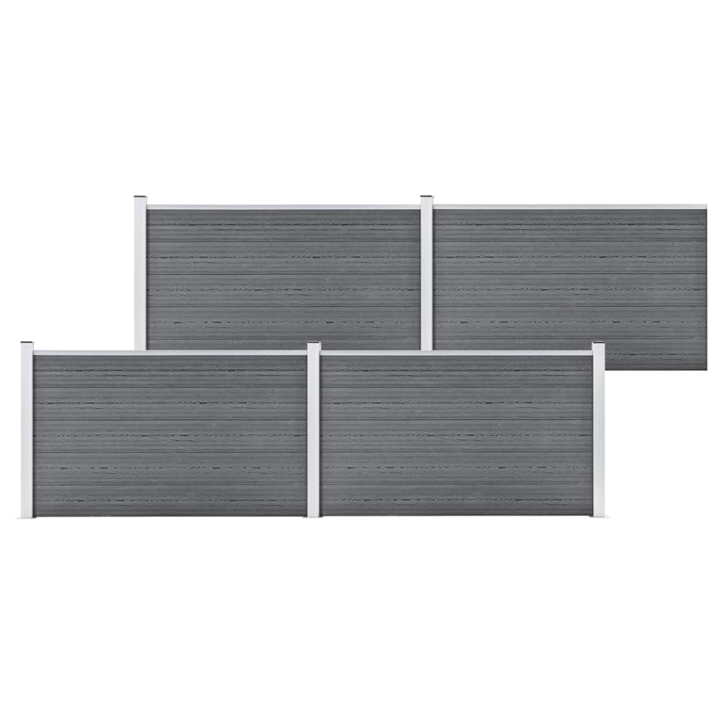 Vidaxl Fence 699x106 cm HKC Gray