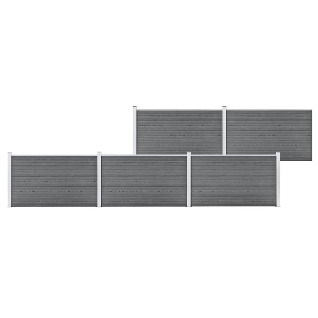 Vidaxl Fence 872x106 cm HKC Grey