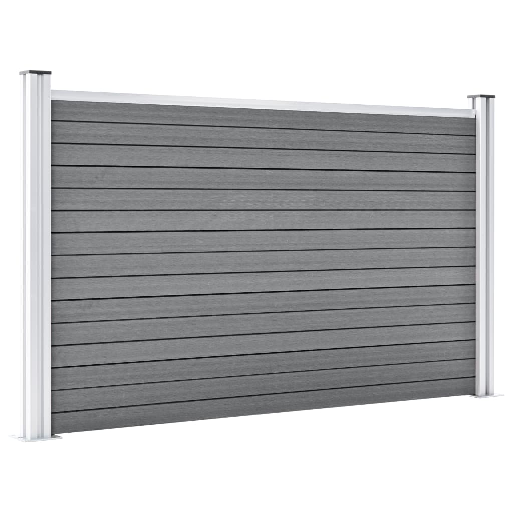 Vidaxl Fence 872x106 cm HKC Grey