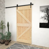 Vidaxl -Tür 90x210 cm Festkiefer