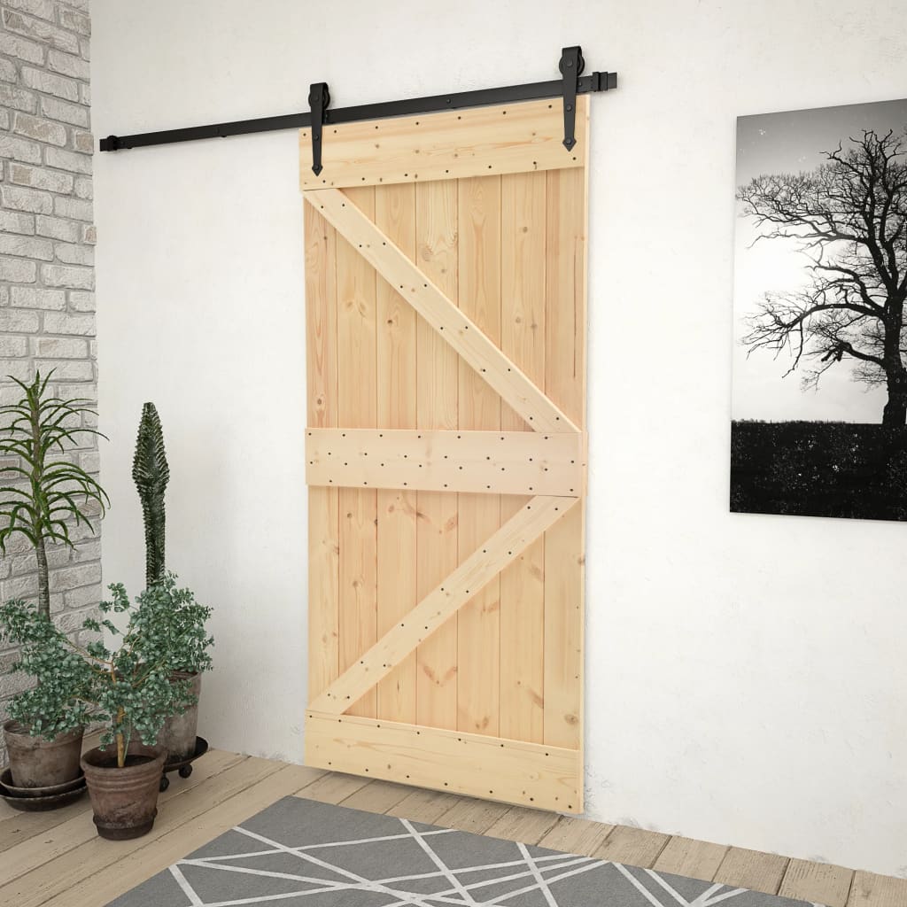 Porta di Vidaxl 90x210 cm Solid Pine