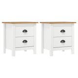 Vidaxl nachtkastjes 2 st hill 46x35x49,5 cm grenenhout wit