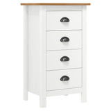 Vidaxl dressoir hill 46x35x80 cm massief grenenhout wit