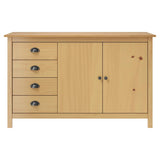 Vidaxl dressoir hill 130x40x80 cm massief grenenhout honingbruin